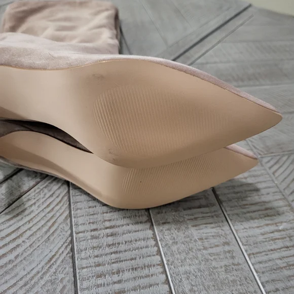 Steve Madden Lavan Women's 9.5 M Boots Taupe Suede Kitten Heels - Picture 10 of 11